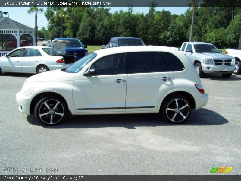 Stone White / Pastel Slate Gray 2008 Chrysler PT Cruiser LX