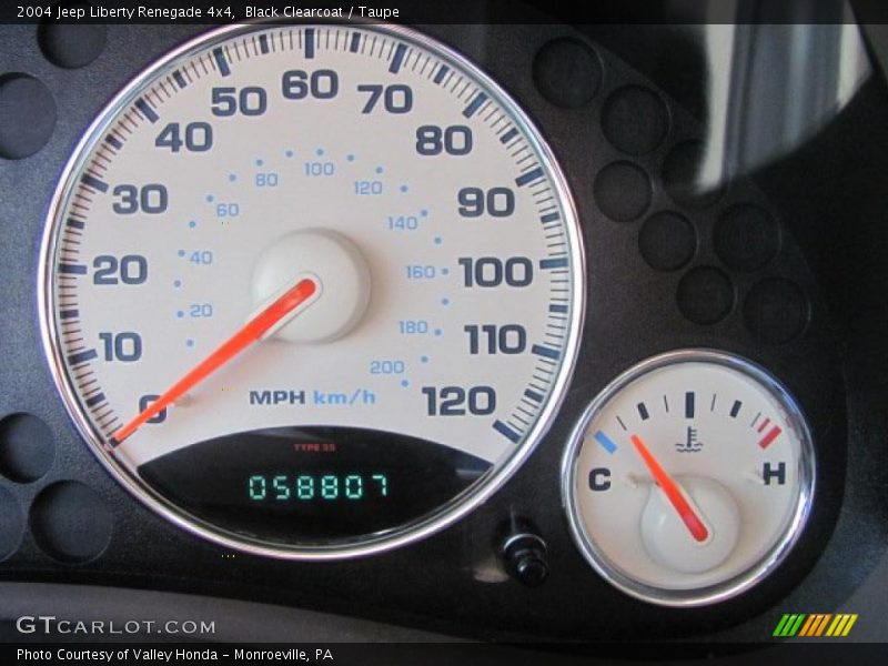Black Clearcoat / Taupe 2004 Jeep Liberty Renegade 4x4