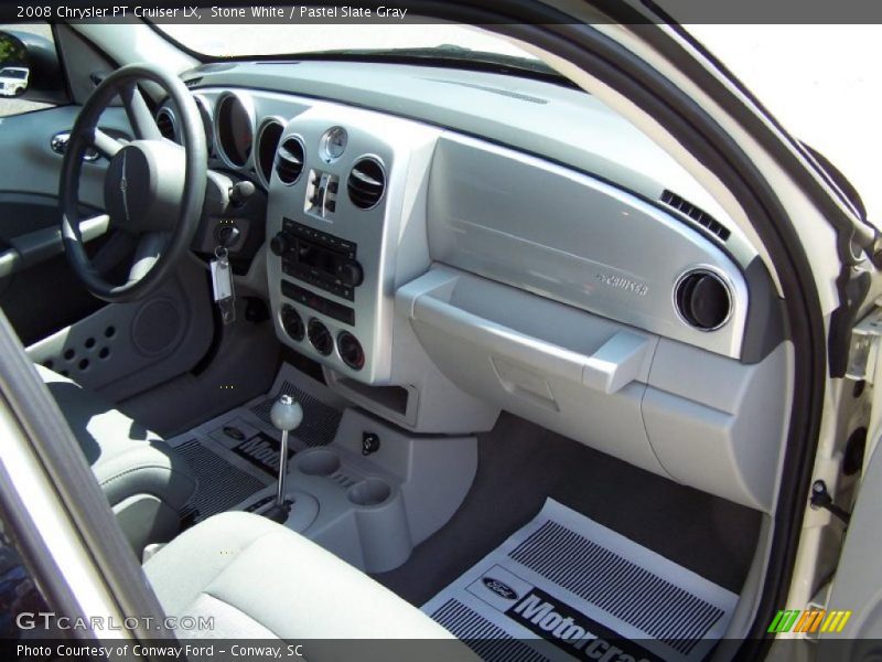 Stone White / Pastel Slate Gray 2008 Chrysler PT Cruiser LX