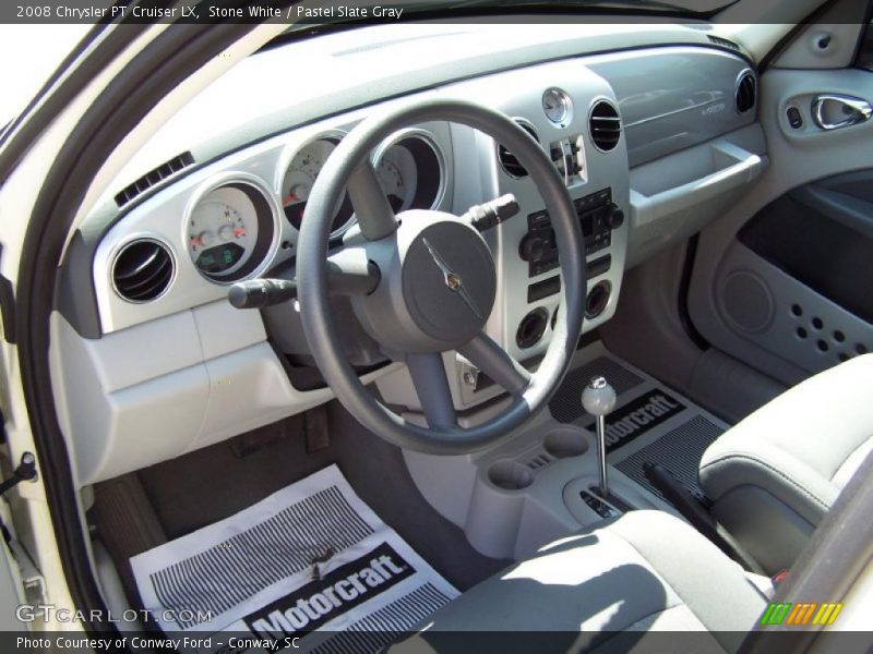 Stone White / Pastel Slate Gray 2008 Chrysler PT Cruiser LX