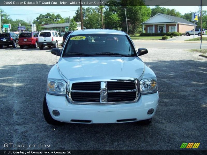 Bright White / Medium Slate Gray 2006 Dodge Dakota SLT Quad Cab