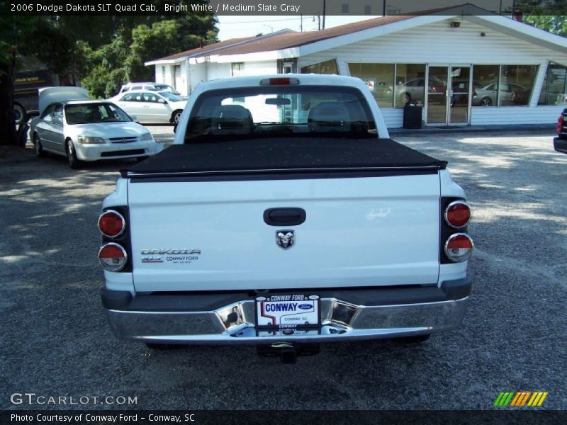Bright White / Medium Slate Gray 2006 Dodge Dakota SLT Quad Cab