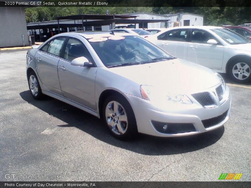 Quicksilver Metallic / Ebony 2010 Pontiac G6 GT Sedan