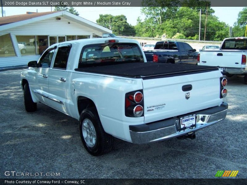 Bright White / Medium Slate Gray 2006 Dodge Dakota SLT Quad Cab