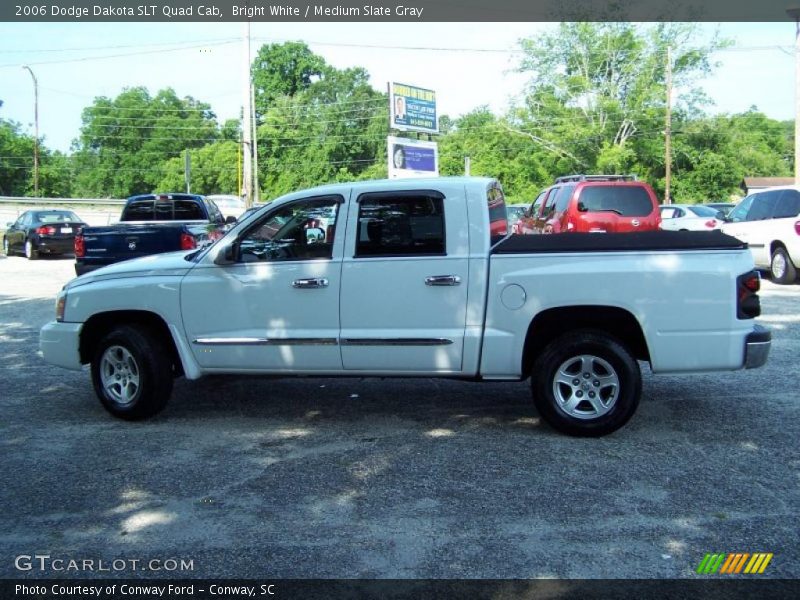 Bright White / Medium Slate Gray 2006 Dodge Dakota SLT Quad Cab