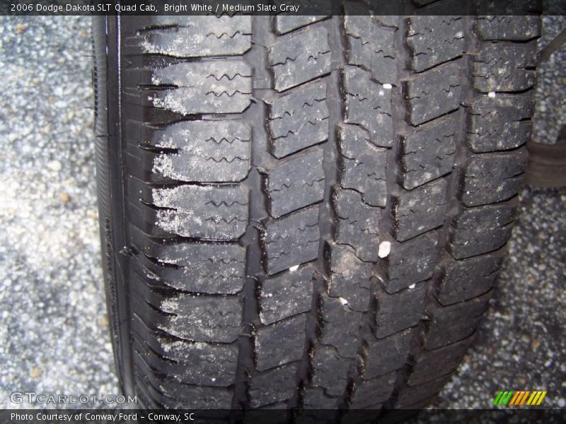 Bright White / Medium Slate Gray 2006 Dodge Dakota SLT Quad Cab