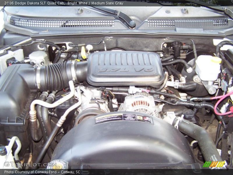 Bright White / Medium Slate Gray 2006 Dodge Dakota SLT Quad Cab