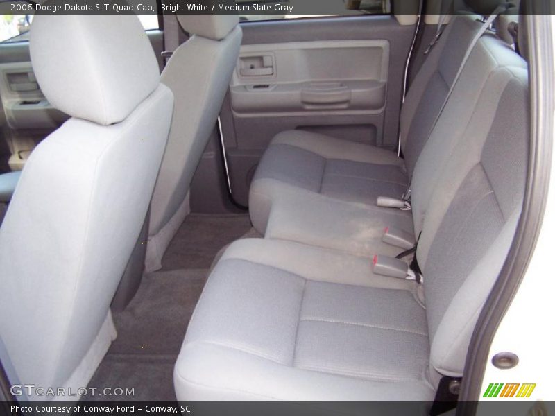 Bright White / Medium Slate Gray 2006 Dodge Dakota SLT Quad Cab