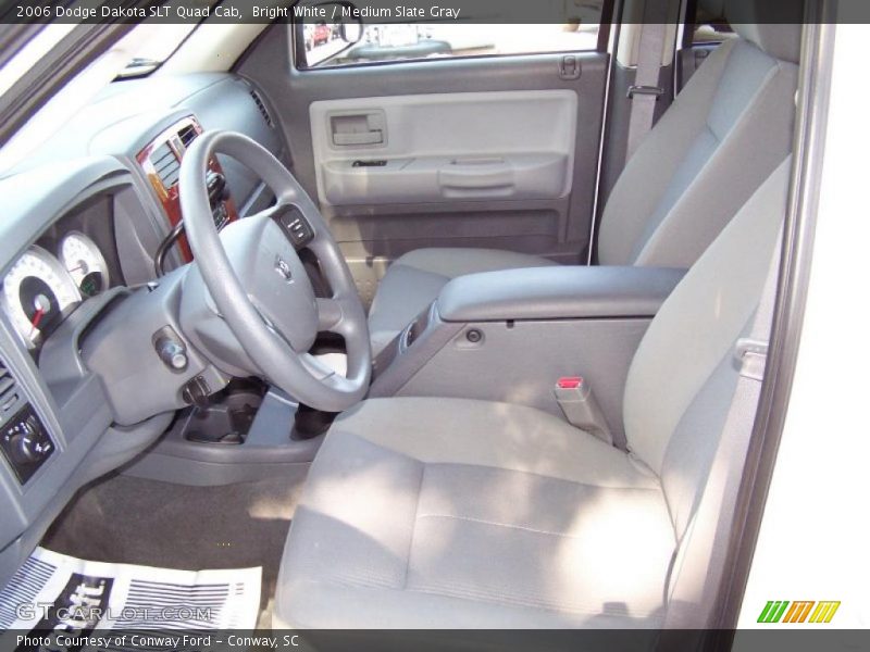 Bright White / Medium Slate Gray 2006 Dodge Dakota SLT Quad Cab
