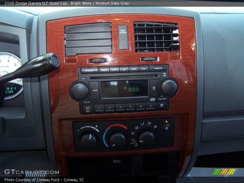 Bright White / Medium Slate Gray 2006 Dodge Dakota SLT Quad Cab