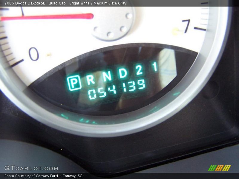 Bright White / Medium Slate Gray 2006 Dodge Dakota SLT Quad Cab