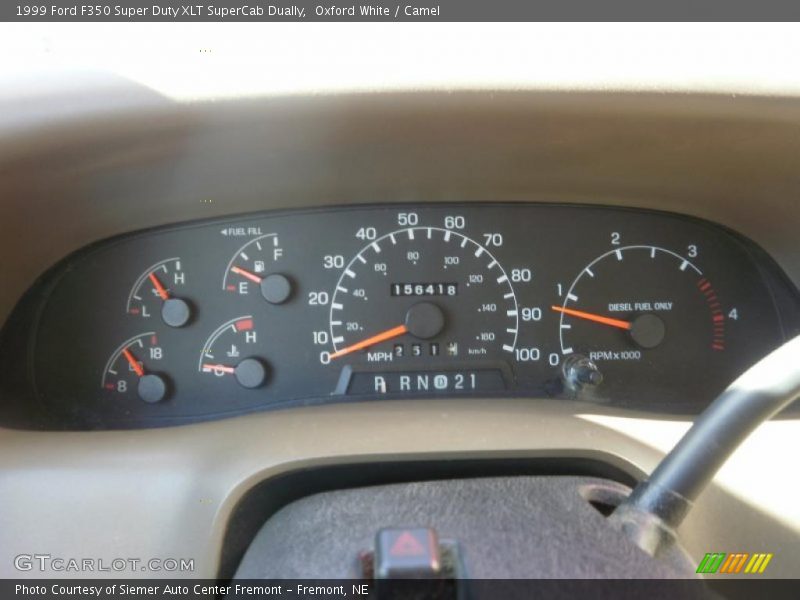 Oxford White / Camel 1999 Ford F350 Super Duty XLT SuperCab Dually