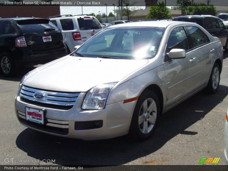 Silver Birch Metallic / Charcoal Black 2008 Ford Fusion SE