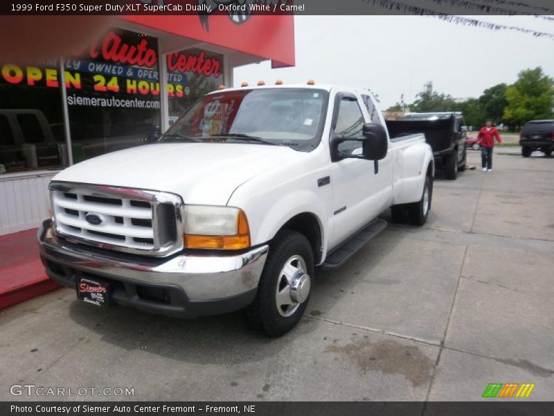 Oxford White / Camel 1999 Ford F350 Super Duty XLT SuperCab Dually