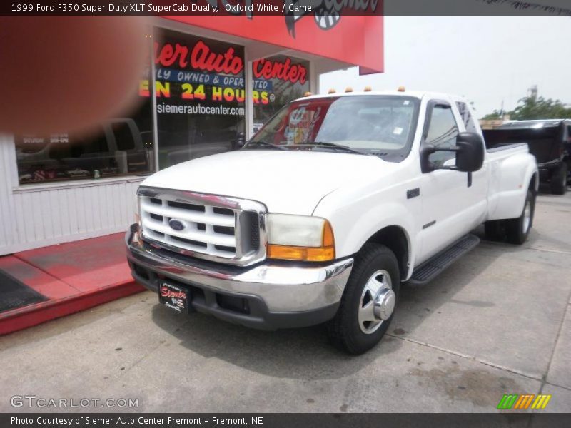 Oxford White / Camel 1999 Ford F350 Super Duty XLT SuperCab Dually
