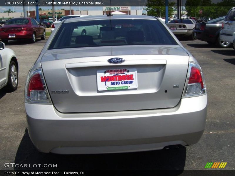 Silver Birch Metallic / Charcoal Black 2008 Ford Fusion SE