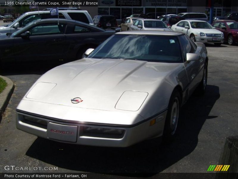 Silver Beige / Bronze 1986 Chevrolet Corvette Coupe