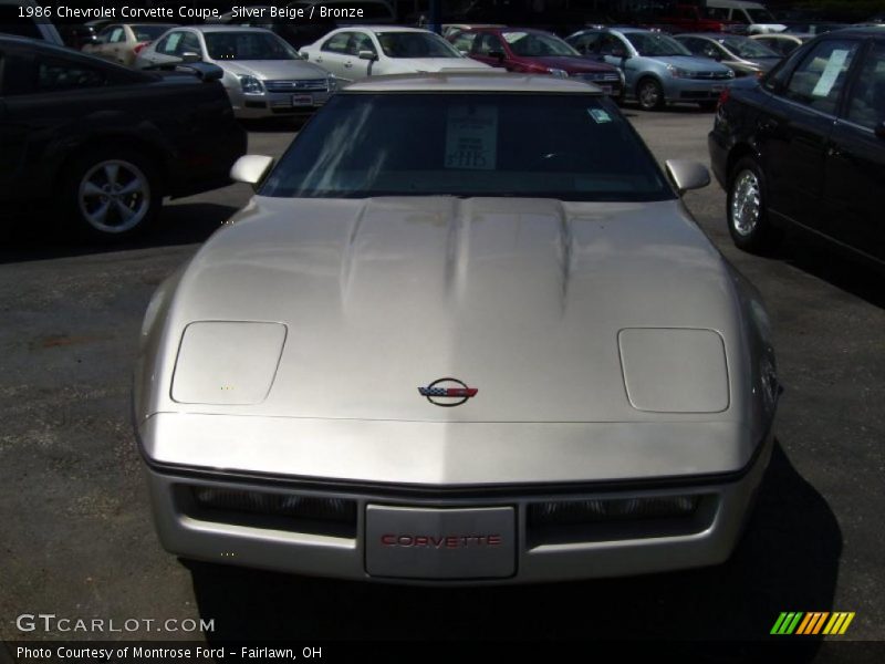 Silver Beige / Bronze 1986 Chevrolet Corvette Coupe