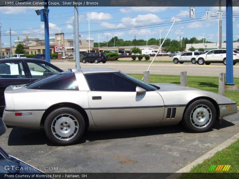Silver Beige / Bronze 1986 Chevrolet Corvette Coupe