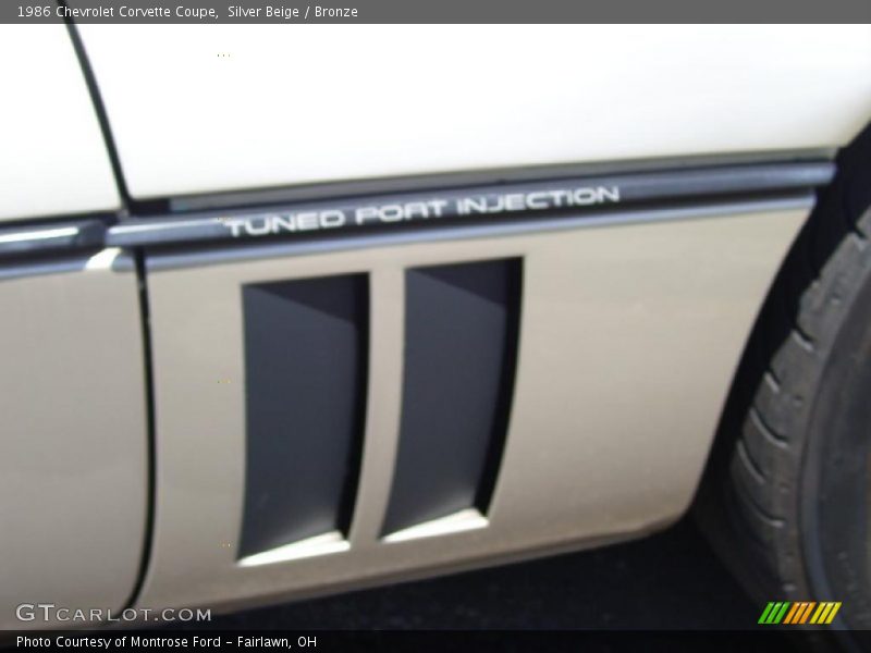 Silver Beige / Bronze 1986 Chevrolet Corvette Coupe
