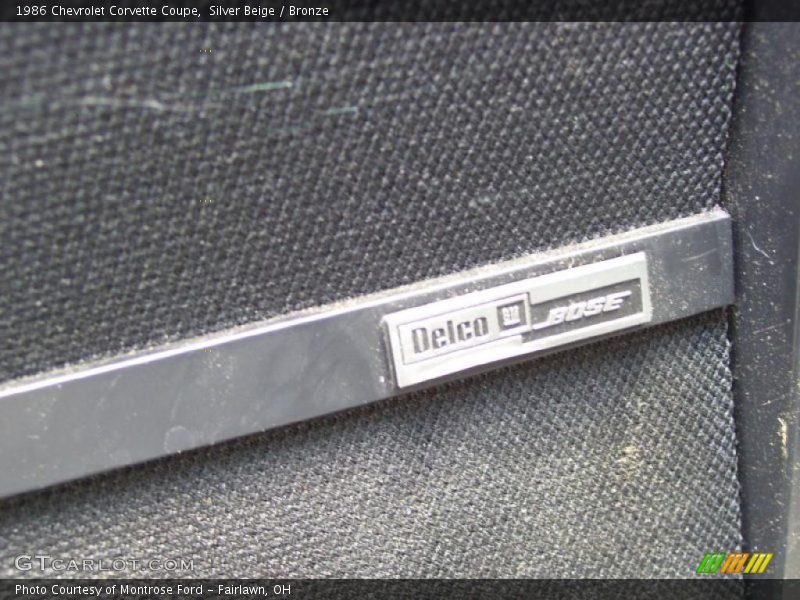 Silver Beige / Bronze 1986 Chevrolet Corvette Coupe