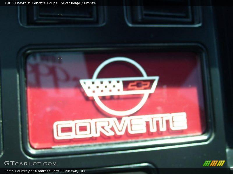 Silver Beige / Bronze 1986 Chevrolet Corvette Coupe