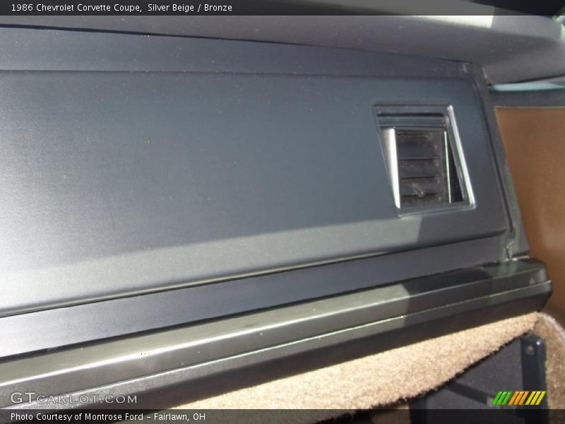 Silver Beige / Bronze 1986 Chevrolet Corvette Coupe