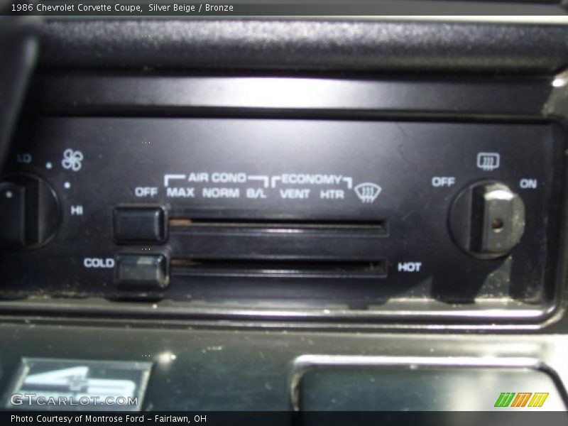 Silver Beige / Bronze 1986 Chevrolet Corvette Coupe