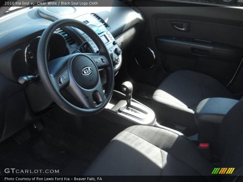 Clear White / Black Soul Logo Cloth 2010 Kia Soul +