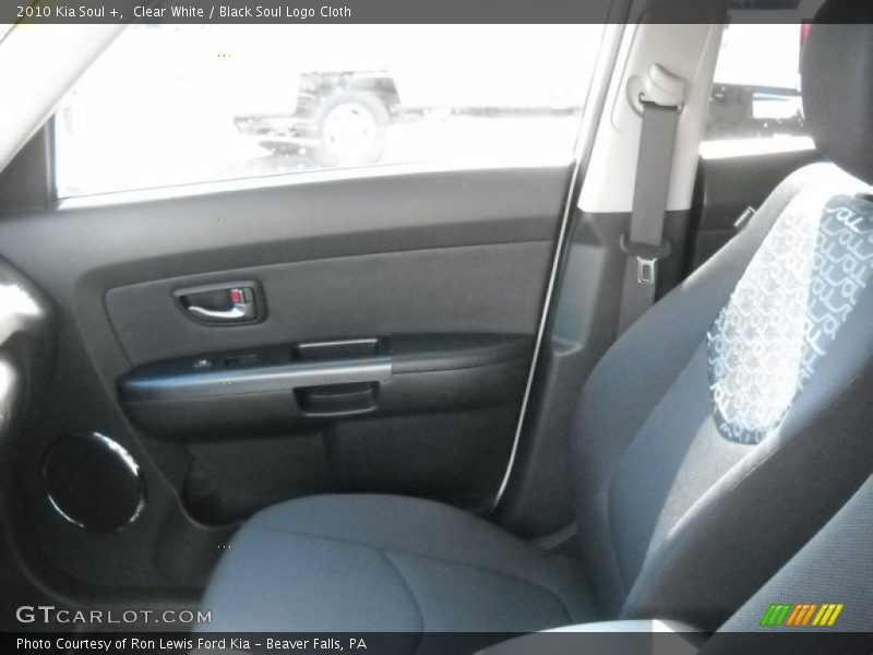 Clear White / Black Soul Logo Cloth 2010 Kia Soul +