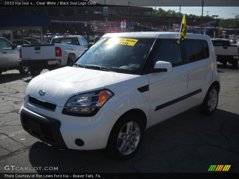 Clear White / Black Soul Logo Cloth 2010 Kia Soul +