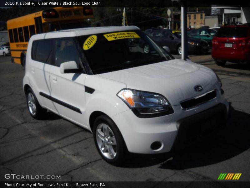 Clear White / Black Soul Logo Cloth 2010 Kia Soul +