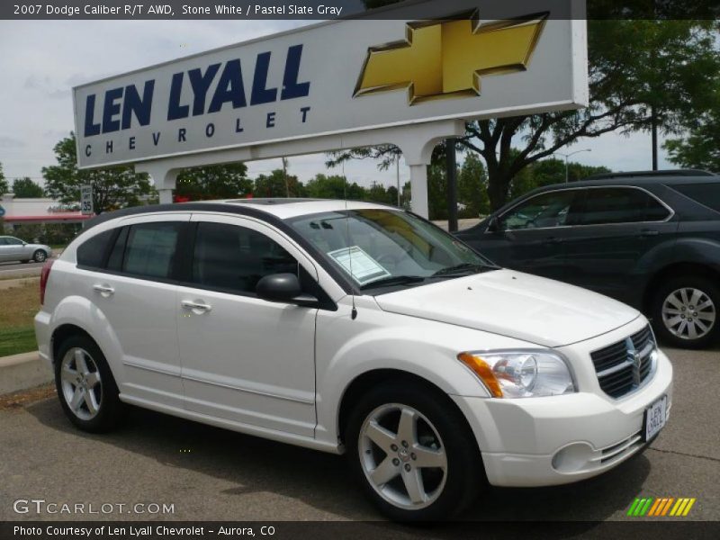 Stone White / Pastel Slate Gray 2007 Dodge Caliber R/T AWD
