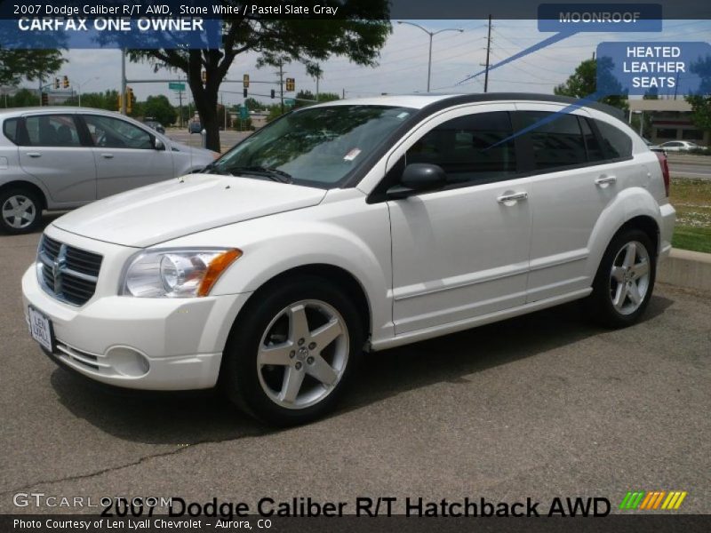 Stone White / Pastel Slate Gray 2007 Dodge Caliber R/T AWD