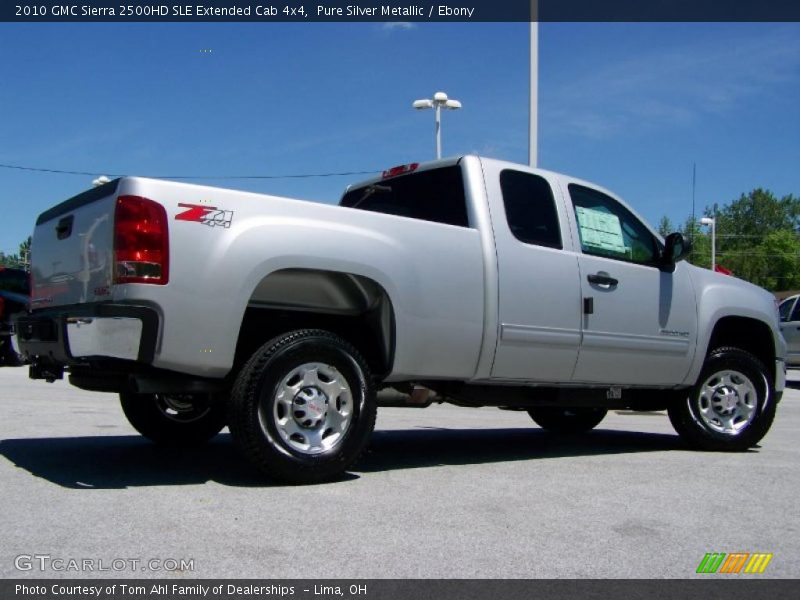 Pure Silver Metallic / Ebony 2010 GMC Sierra 2500HD SLE Extended Cab 4x4