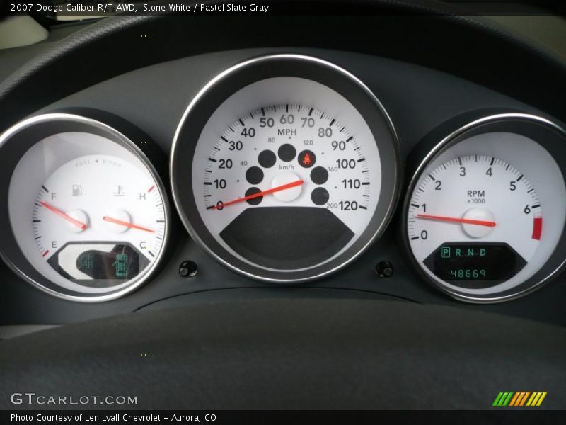 Stone White / Pastel Slate Gray 2007 Dodge Caliber R/T AWD