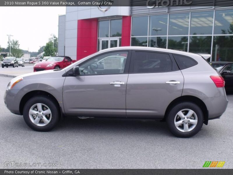 Gotham Gray / Gray 2010 Nissan Rogue S 360 Value Package