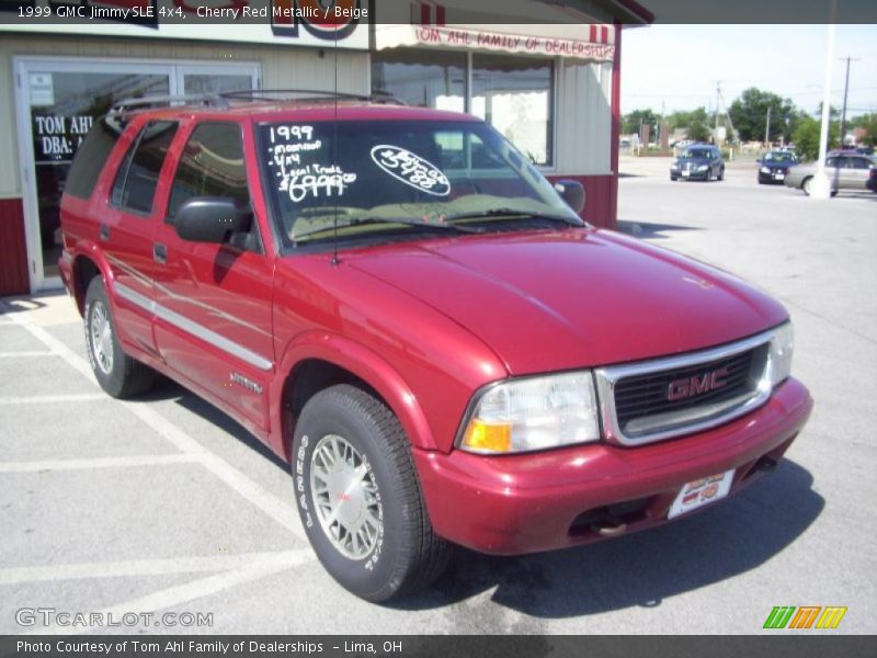 Cherry Red Metallic / Beige 1999 GMC Jimmy SLE 4x4