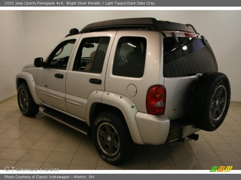 Bright Silver Metallic / Light Taupe/Dark Slate Gray 2003 Jeep Liberty Renegade 4x4