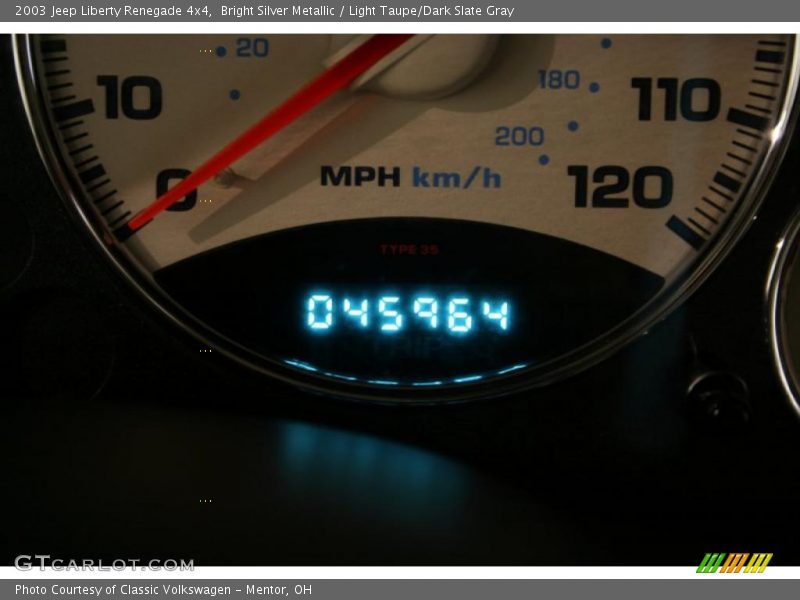 Bright Silver Metallic / Light Taupe/Dark Slate Gray 2003 Jeep Liberty Renegade 4x4