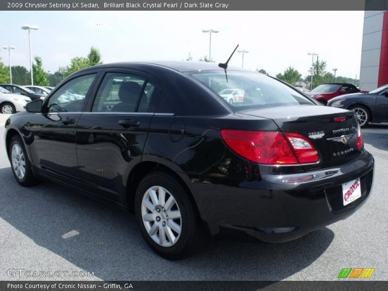 Brilliant Black Crystal Pearl / Dark Slate Gray 2009 Chrysler Sebring LX Sedan