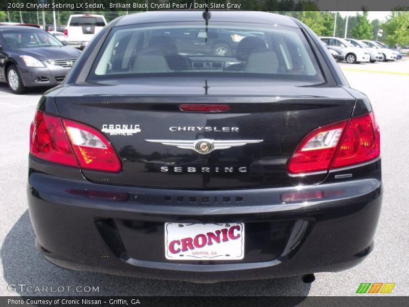 Brilliant Black Crystal Pearl / Dark Slate Gray 2009 Chrysler Sebring LX Sedan
