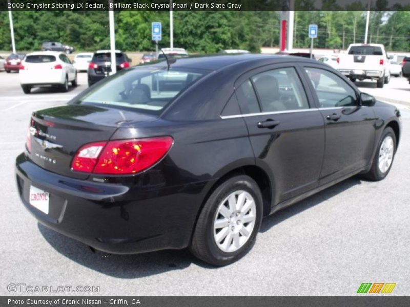Brilliant Black Crystal Pearl / Dark Slate Gray 2009 Chrysler Sebring LX Sedan