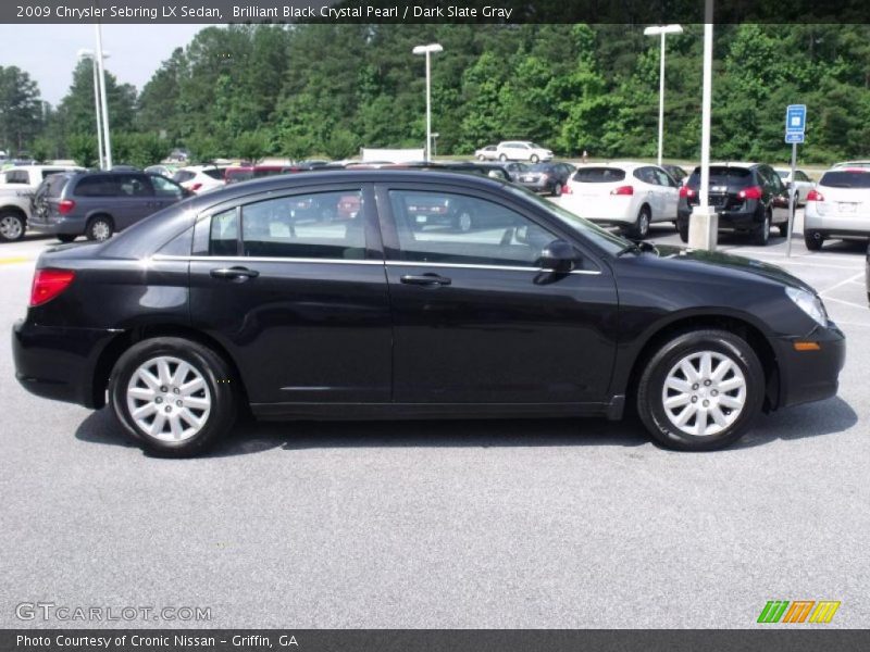 Brilliant Black Crystal Pearl / Dark Slate Gray 2009 Chrysler Sebring LX Sedan