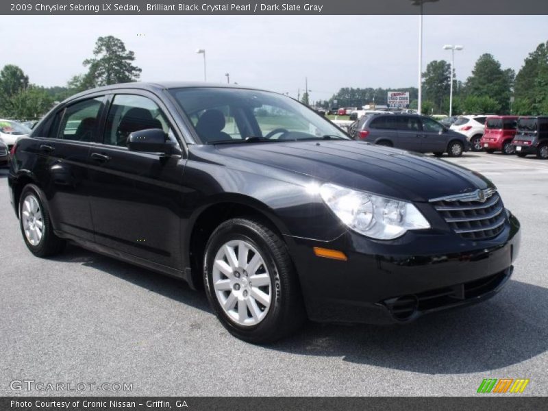 Brilliant Black Crystal Pearl / Dark Slate Gray 2009 Chrysler Sebring LX Sedan