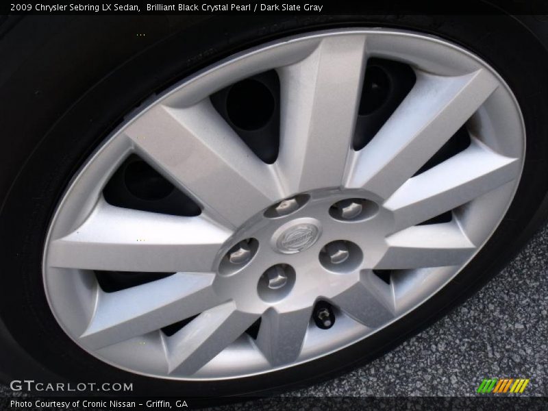 Brilliant Black Crystal Pearl / Dark Slate Gray 2009 Chrysler Sebring LX Sedan