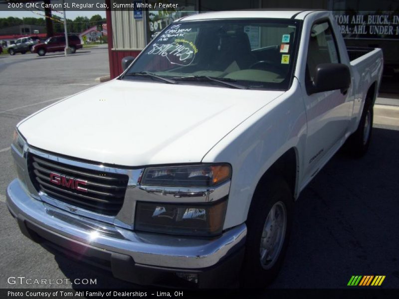 Summit White / Pewter 2005 GMC Canyon SL Regular Cab
