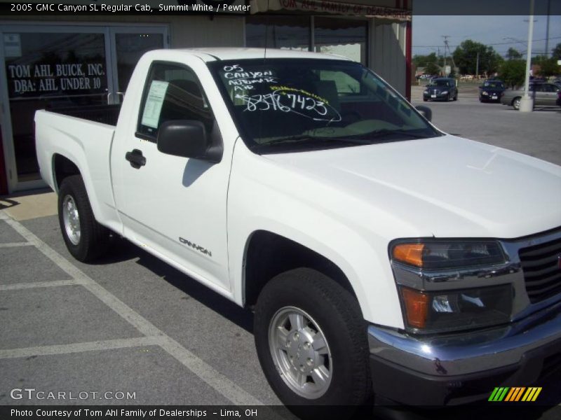 Summit White / Pewter 2005 GMC Canyon SL Regular Cab