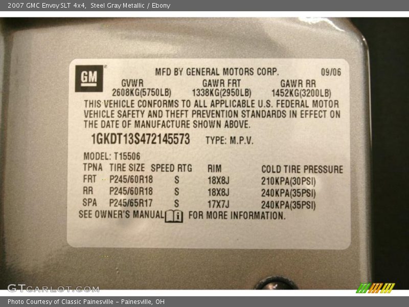 Steel Gray Metallic / Ebony 2007 GMC Envoy SLT 4x4