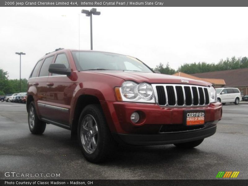Inferno Red Crystal Pearl / Medium Slate Gray 2006 Jeep Grand Cherokee Limited 4x4